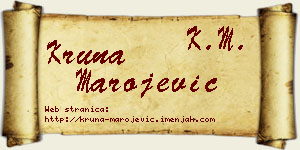 Kruna Marojević vizit kartica